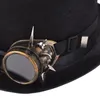 Fournitures de fête Punk Steampunk Chapeau avec lunettes Noir Top élégant pour hommes femmes bricolage vous-même accessoires mascarade Costume Durable