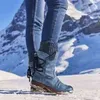 Stövlar 2022 Kvinnor Stövlar Vinter Mid-Calf Boot Shoes Ladies Fashion High Suede Warm Botas Zapatos de Mujer Y2209