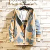 Men's Jackets Men's Sweatshirt 2022 Autumn And Winter Tie-dye Hooded Cardigan Jacket Young People Personality Fashion Trend Clothing