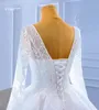 Elegant Wedding Dress Long Sleeve White Tulle Turkey Bridal Ball Gown SM67364