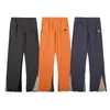 High Street Men's Pants Fashion Brand Couple Casual Splice Wide Leg Pants Europe and America