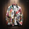 Herrjackor 2022 Rose Bomber Jacket Men Mens Casual Coat 5xl