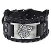 Braccialetti di fascino del lupo animale Pin Buckle Belt Wristband Bangle Cuff Gioielli di moda Hip Hop