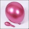 Décoration de fête 10/20/30pcs 12 pouces d'épaisseur métal perle ballons en latex chrome métallisé or rose couleurs Globos mariage Birt Bdebag Dhadr