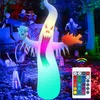 Dog Apparel Led Halloween Inflatable Scary Ghost With Color Changing Remote Control Glowing Prop For Garden Courtyard Decor 220921