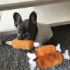 Hayvan evcil köpek gıcırtılı oyuncaklar peluş oyuncak komik baget şekli çiğneme için dayanıklı
