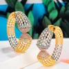 Hoop Earrings GODKI 54MM Luxury 3 Tone MAXI Big For Women Wedding CZ Cubic Zirconia Dubai Trendy Boucle D'oreille Femme