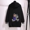 Kvinnor s plus size yttre kläder rockar höst vinter kvinnor hoodie jacka långärmad lös tjock sammet svart tröja rock 3xl 4xl 5xl 6xl 7xl 220922