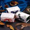 Geschenkpapier StoBag 20 Stück GreenRedBlue Box Geburtstagsfeier Hochzeit Babyparty Paket Schokoladenkekse Kuchendekoration mit Band 220921