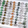 Anéis de gemas naturais Crystal Stone Solitarire Ring Jewelry Acessórios de Natal Presentes de Natal