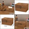 Tissue Boxes Napkins Usef Wooden Retro Box Er Paper Napkin Holder Case Home Car Decor Drop Delivery 2021 Garden Kitchen Din Mxhome Dhwt3