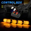 4 in 1 auto 20 LED Strobo Segnale di avviso di emergenza Grilla lampada lampeggiante Lampada lampada a faro per faro 12V