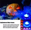 Hundkläder Halloween Mist Witch Pot Cauldron Fog Maker Water Fountain Machine Colorful Changing Light Party Decoration 220921