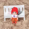 8cm Kids Toys Dolls Soft Interactive Baby Doll Toy Mini For Girls Gift Hat Hat Beauty Pingente Backpack Pendentes de celular tornam Kid mais elegante ZM922