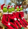 30cm New Christmas Grinches Doll Green Hair Monster Plush Toys Home Decorations Elf Ornament Pendant Children Birthday Gifts FY3894 1017