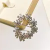 Brooches Simple Wreath Brooch Rhinestone Pins Crystal Wedding Broaches For Bridal Bouquet Dress Sash Broach Jewelry Xmas Gift