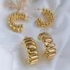 twist gold round orecchings