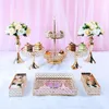 Bakeware Tools 4-8pcs Wedding Cake Stand Set Gold Mirror Metal Cupcake Beautiful Tray Dessert Display Decoration