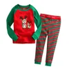 Pijamas Saileroad crianças Natal Papai Noel com Hello Pijamas Conjunto Kids Boys Nightwear Cotton Sleeve Sleep