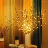 Strings 20LED Orchid Branch Light String 73CM Artificial Flowers Bouquet For Wedding Party Christmas Year Vase Desktop Decor