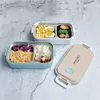 600ml Stainless Steel Lunch Box Creative Simplicity Home Office Camping Hiking Leakproof Portable Food Container Student Kid Bento Box 20220922 Q2