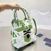 Embroidered Floral Handbag Terry Bucket Bags Patchwork Color Plush Tote Bag Embroidery Letter Detachable Adjustable Woven