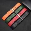 Titta på band Kvalitet Fluoro Rubber Watch Strap 18mm 20mm 22mm 24mm Sport Watchband Black Green Wristband med Quick Release Spring Bar 220921