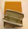 محافظ المصممين محافظ الأزياء القصيرة Zippy Wallet Monograms الكلاسيكية سستة الجيب حقيبة zip coin مع صندوق برتقالي