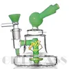 5 pouces mini dab rig avec quartz clou hookhas bol fumer bécher bongs tuyau en verre capiteux plates-formes pétrolières conduites d'eau de cire barboteur à fond épais hitmans