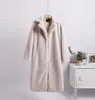 Pelliccia da donna imitazione midi cappotto femminile 2022 giacca da colletto finta vestita di moda per femmina autunno inverno caldo