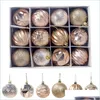 Party Decoration 12 PCS Shining Christmas Ball Small Shatterproof Tree Hanging Decate Drop Delivery 2021 Home Garden Fe Packing2010 DHMJK