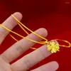 Magchets Pure18k Colar de pingente de ouro amarelo simples Mini Feather Christmas Gift Chain Real for Women Fine Jewelry