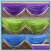 Party Decoration Ice Silk Swag Drape Valance Include Tassel For Backdrop Curtain Wedding Stage Background Event Drop Deli Packing2010 Dhisv