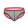 Underbyxor m￤n sexiga ultratunna trosor shorts underkl￤der mesh transparent andas ut manliga trosor nattklubbbyxor