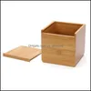 Tissue -Boxen Servietten Bambus einfache Box Wohnzimmer Haushaltskartusche Kreative Desktop Roll Drop Lieferung 2021 Home Yydhhome DH9UG