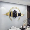 Horloges murales grande montre de luxe décorative silencieux joli Design maison moderne chambre or Relojes décor