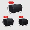 Solid Color Car Trunk Storage Box Waterproof Leather Organizer Boxs Folding Stowing Tidying Bag For Vehicle Trunk Accessories