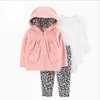 Kledingsets Baby boy kleren Lange mouw Patchwork Jacket Romper Pants 2022 Born Girl Costume Spring Set Outfit Fashion 6-24m