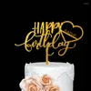 Fournitures de fête personnalisé personnalisé joyeux anniversaire gâteau Topper décorations de fête jour de célébration acrylique