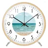 Wall Clocks Fashion Simple Clock Solid Wood Table Ornaments Desk Sitting Room Pendulum Silent