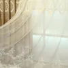 Curtain European Style Luxury For Living Room Dining Bedroom Flannel Embroidery Blackout Tulle Kitchen Window Custom Made