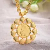 Pendant Necklaces Big Dubai Africa Beautiful Woman Copper Gold Color Necklace For Men Women Chain Jewelry