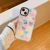 Handyhüllen Cell CASETIFY Stoßfeste Handyhülle für iPhone 14 13 12 11 Pro X XS Max 7 8 14 Plus Multicolour Love Heart Soft TPU Clear Back Cove J0CY