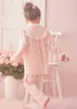 Pyjamas Children Girl S Lolita Pink Pyjama Set Turndown Collar Tops Pants Vintage Toddler Kids Pyjamas Set Royal Style Sleep Loungewear 220922
