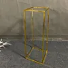 Party Decoration Gold Flower Vase Floor Vases Column Stand Metal Road Lead Wedding Table Centerpiece Rack Event Im054