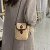 Evening Bags Plush Mobile Phone Bag Female Autumn And Winter Messenger Zero Wallet Versatile Vertical Small Square