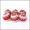 Decora￧￣o de festa Ornamentos de bola de Natal para decora￧￣o de ￡rvores Holida de Natal 7.5cm 3pc Home Santa Clause Merry 2021 Drop Deliver