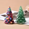 Decorazioni natalizie Resina Pietra preziosa naturale Albero della fortuna Ornamenti fatti a mano Alberi di Natale Decorazione della casa in silicone Artigianato Figurine Regalo di festa 220921