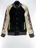 2022 neue Designer-Jacke, modische Flammenstickerei, einreihiger Baseball-Kragen-Design, Luxus-Marken-Herrenjacke