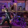 Vêtements pour chiens Halloween Décoration Haunted Props Noir Effrayant Géant Simulation Araignée Avec Violet LED Lumière Intérieur Extérieur 220921